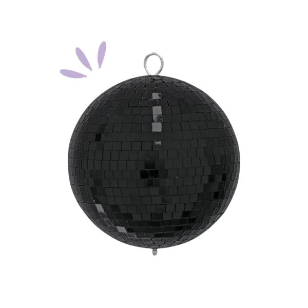 Boule disco noire