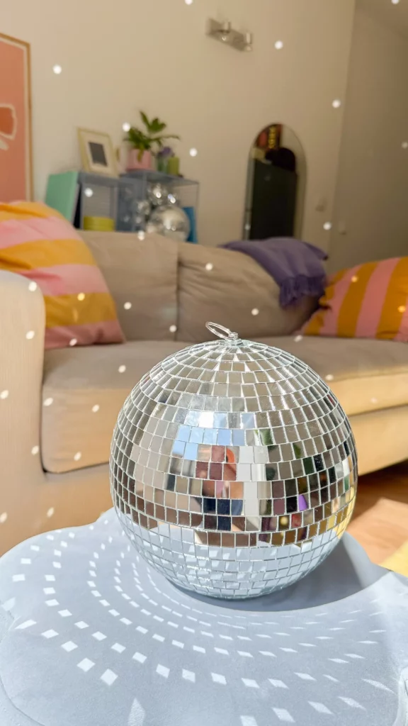 Boule disco en décoration